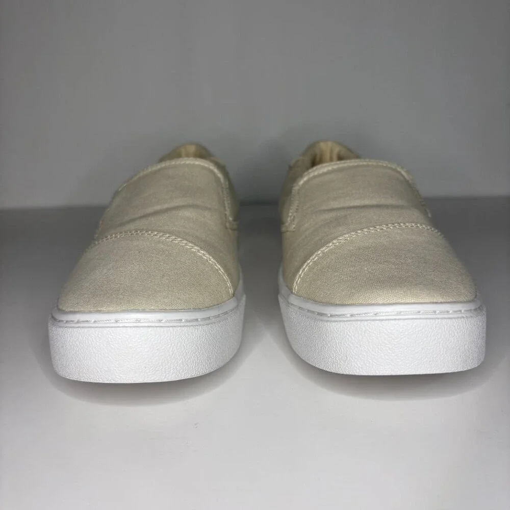 TOMS‎ Slip On Casual Shoes Womens Size 8.5 Canvas Beige Comfort Sneakers Neutral - Picture 3 of 9